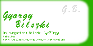 gyorgy bilszki business card